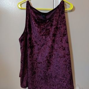 Rue 21 Plus Velvet Purple Tank Top 3X